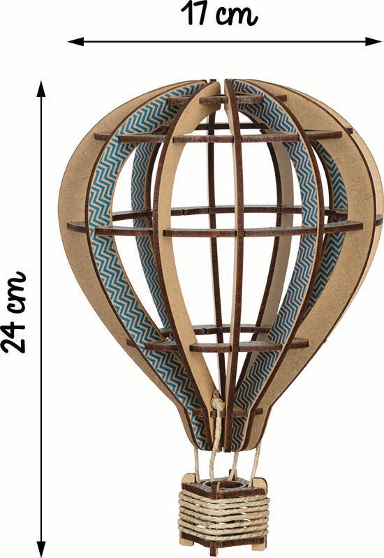 taille montgolfière V1 #bleu